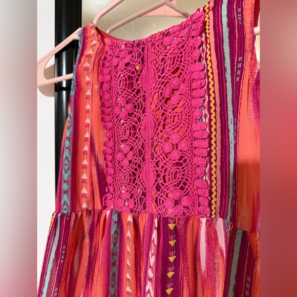 Xhilaration Pink and Orange Lace Dress - Picture 5 of 5